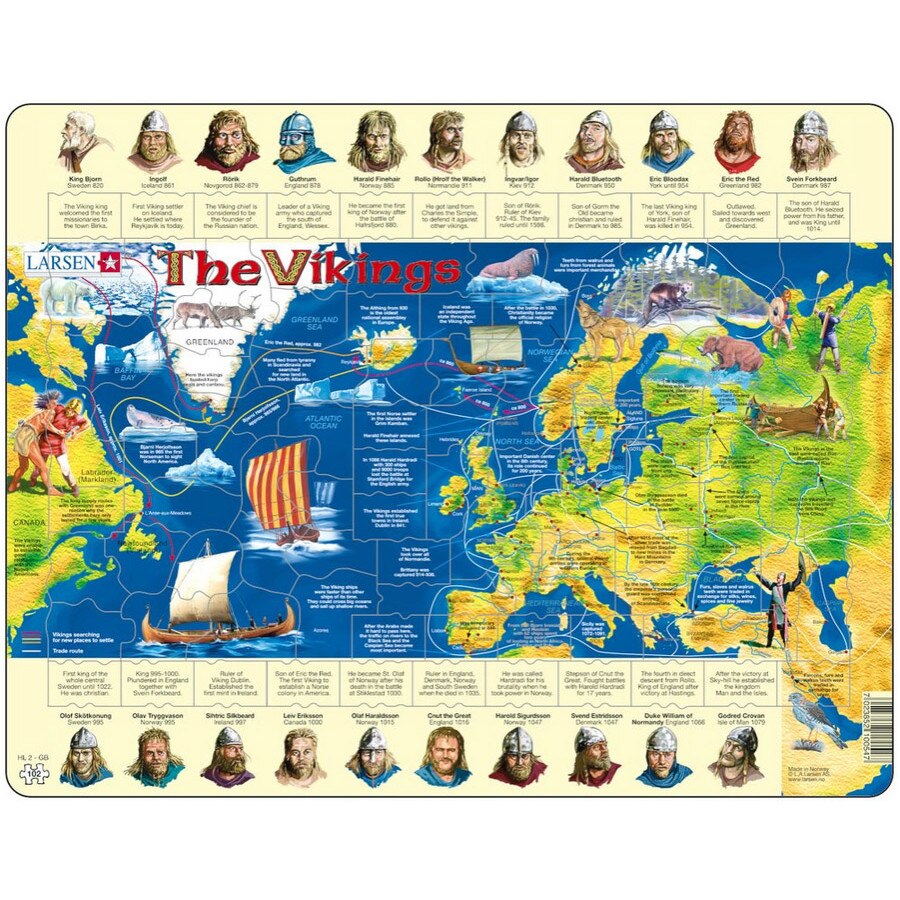 Puzzle Larsen - Die Wikinger (auf Englisch), 102 piese (48698)