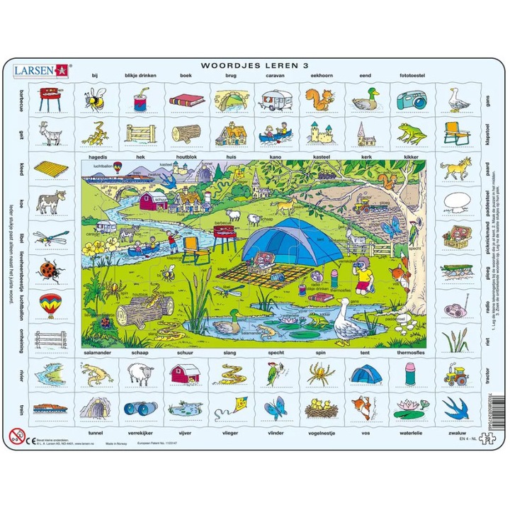 Puzzle Larsen, Tanulj angolul (holland nyelvű), 70 darab (63266)