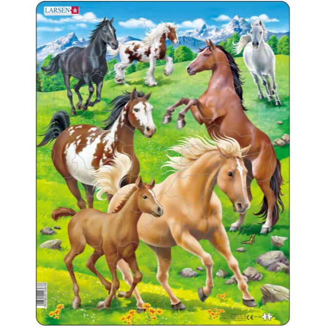 Puzzle Larsen - Horses, 65 piese (63271)