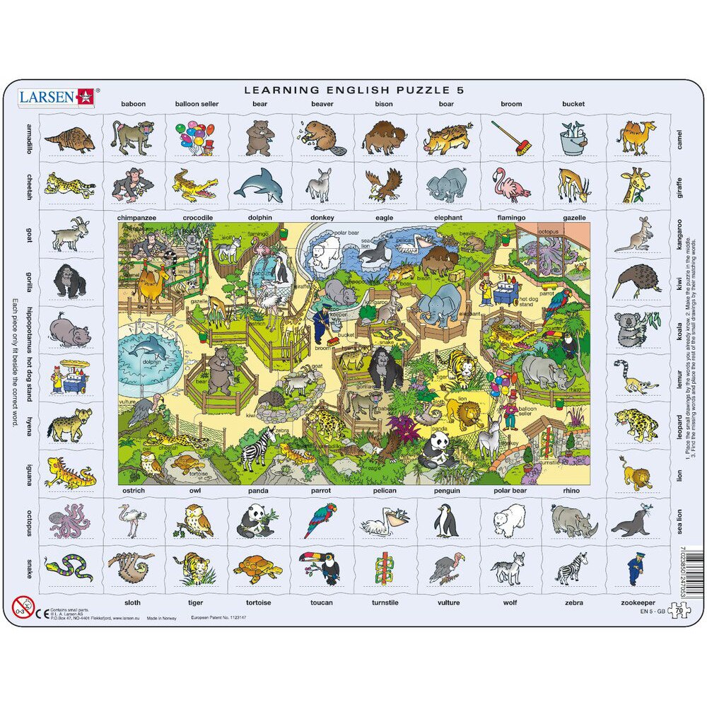 Puzzle Larsen - Learning English 5, 70 piese (46034)