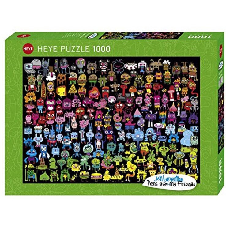 Puzzle Heye - Jon Burgerman: Doodle Rainbow, 1.000 piese (57742)