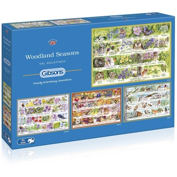 Puzzle Gibsons - Woodland Seasons, 4x500 piese (65101) Puzzle Gibsons - Woodland Seasons, 4x500 piese (65101)