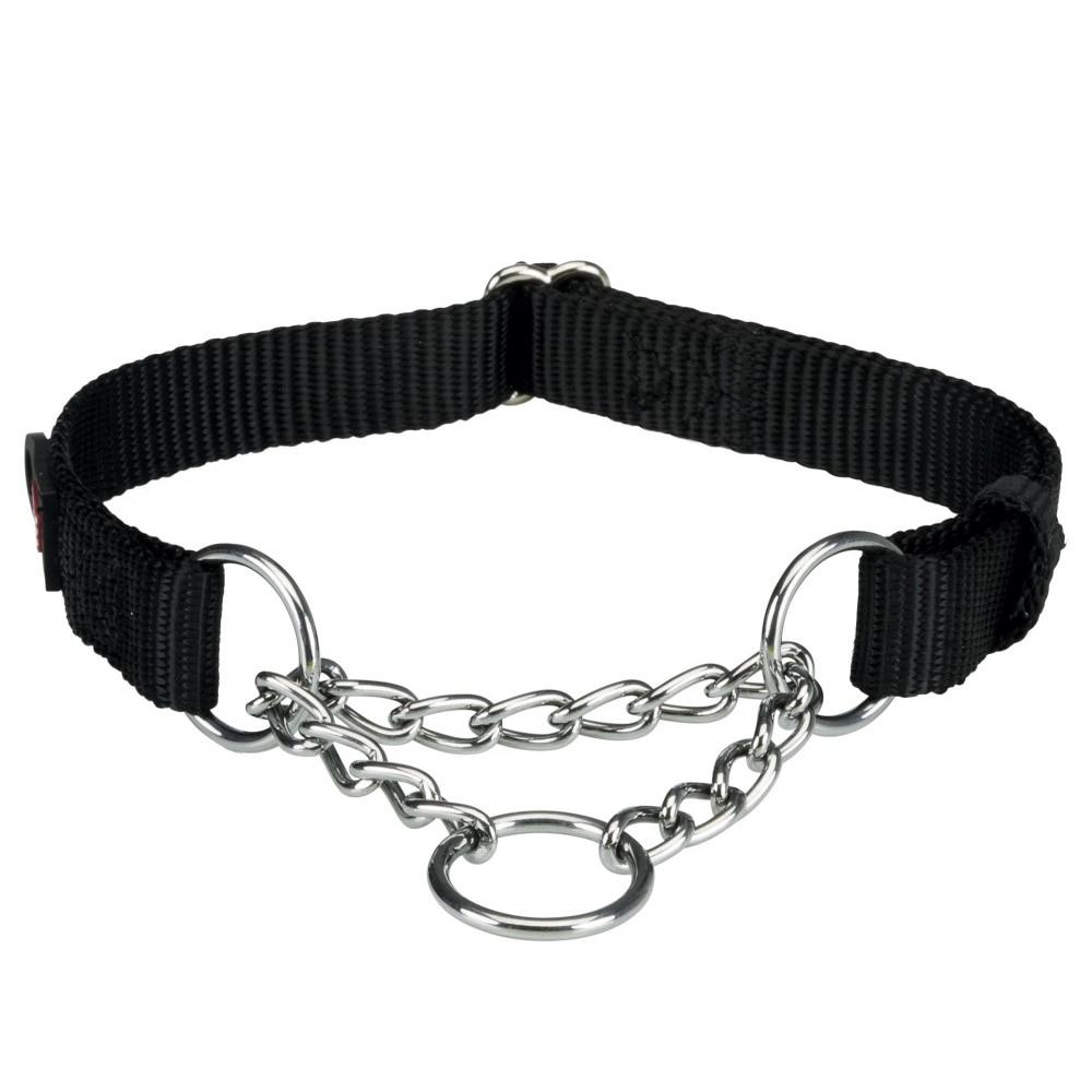 Zgarda Trixie Premium strangulanta cu stop negru S-M 30-40 cm/15 mm 202701