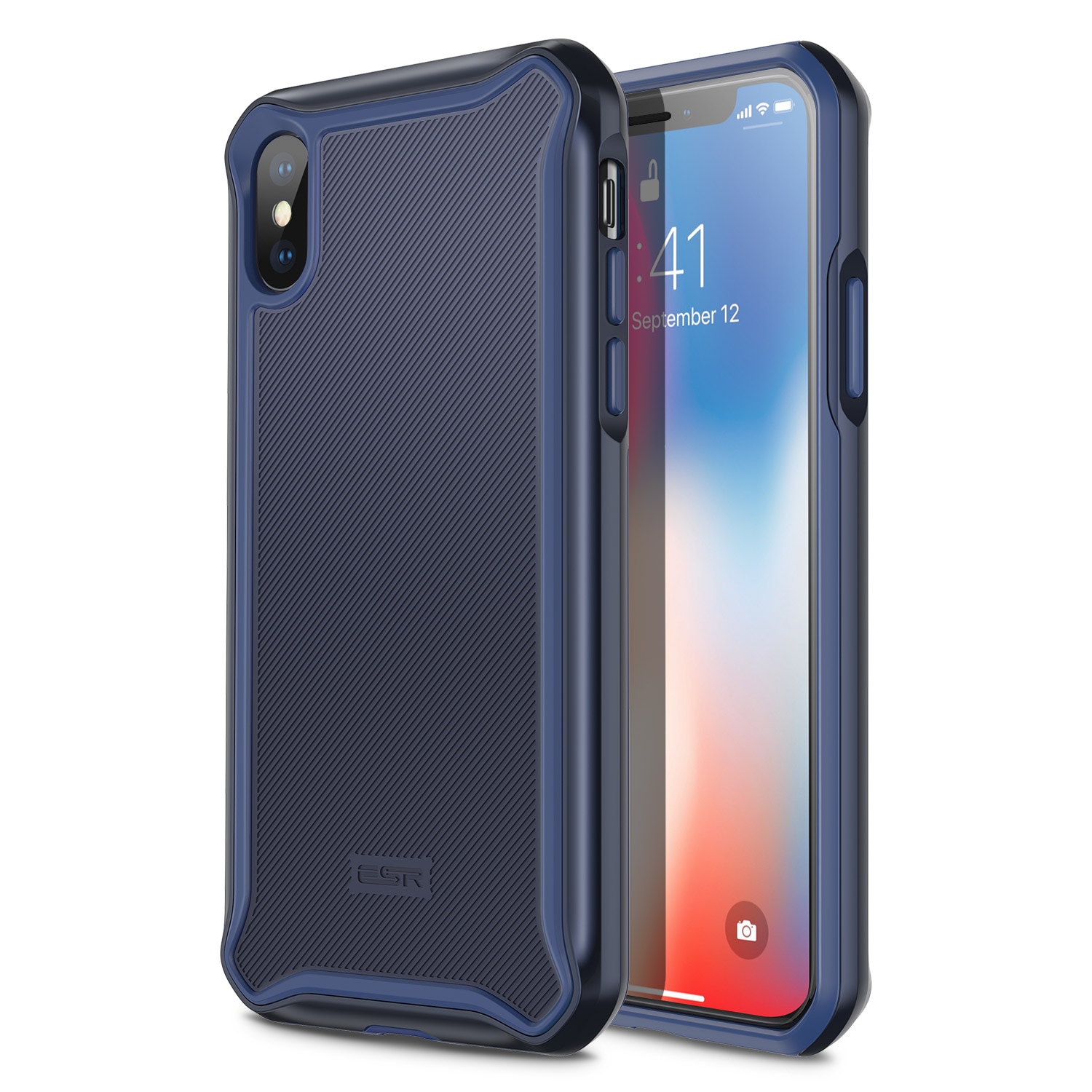Carcasa ESR Glacier iPhone X, Purplish Blue