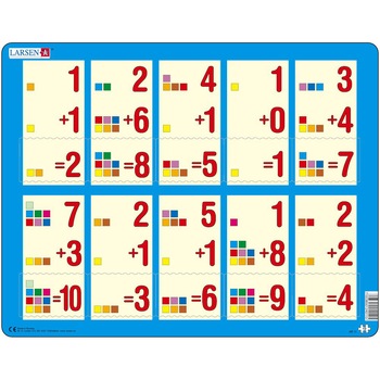 Puzzle Larsen - Mathematik: Addition von 1 bis 10, 10 piese (48383) Puzzle Larsen - Mathematik: Addition von 1 bis 10, 10 piese (48383)