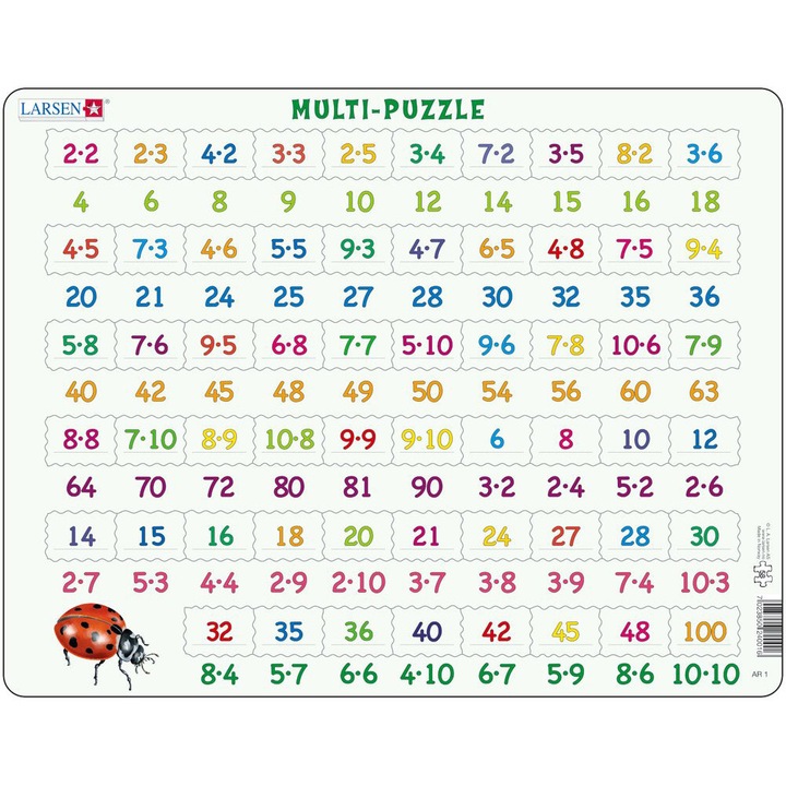 Puzzle Larsen - Mathematik: Multiplikation, 58 piese (48375)