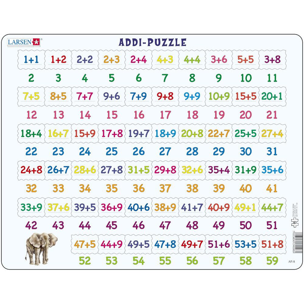 Puzzle Larsen - Mathematik: Addition, 58 piese (48380)
