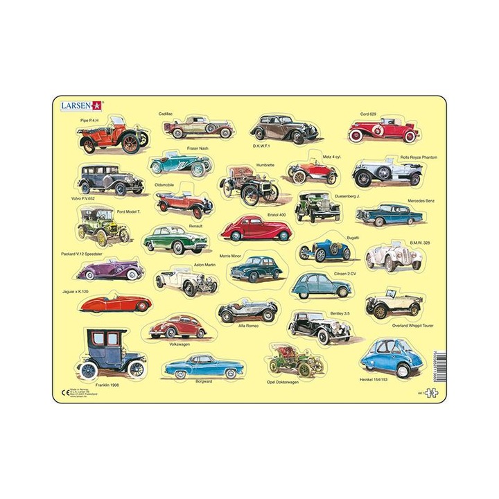 Puzzle maxi Masini, orientare tip vedere, 30 de piese, Larsen