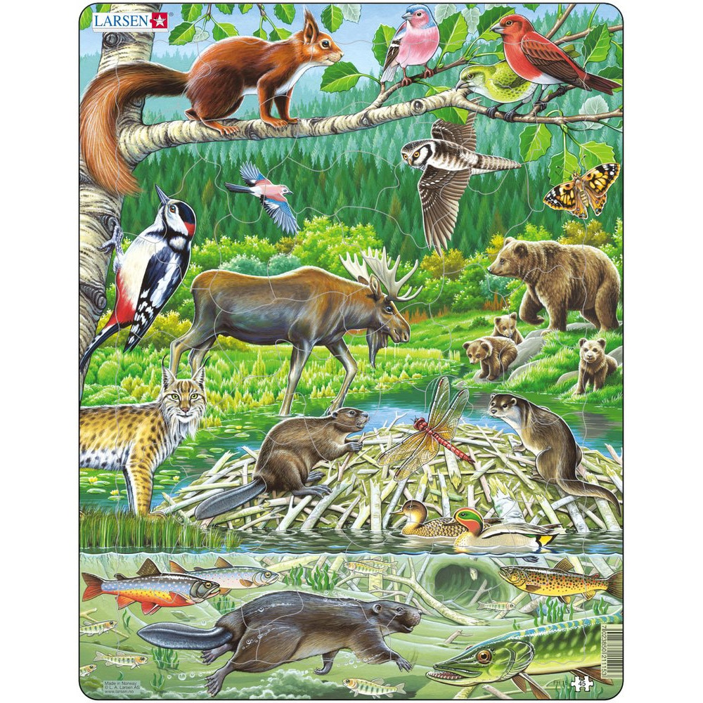 Puzzle Larsen - Nordic Forest, 45 piese (48418)