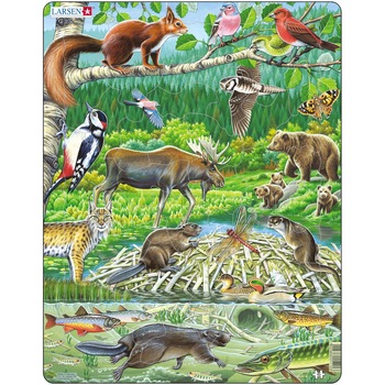 Puzzle Larsen - Nordic Forest, 45 piese (48418) Puzzle Larsen - Nordic Forest, 45 piese (48418)