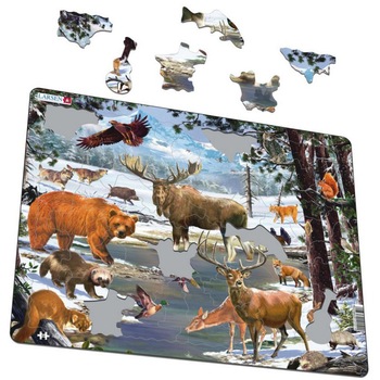 Puzzle Larsen - Northern Forest, 54 piese (53640) Puzzle Larsen - Northern Forest, 54 piese (53640)
