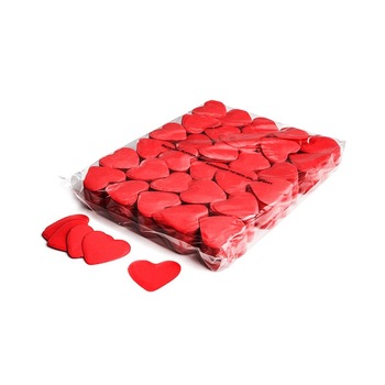 Punga 1 kg hartie confetti inima rosie Ø 55mm Punga 1 kg hartie confetti inima rosie Ø 55mm
