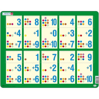 Puzzle Larsen - Mathematik: Addition von 1 bis 10, 10 piese (48384) Puzzle Larsen - Mathematik: Addition von 1 bis 10, 10 piese (48384)