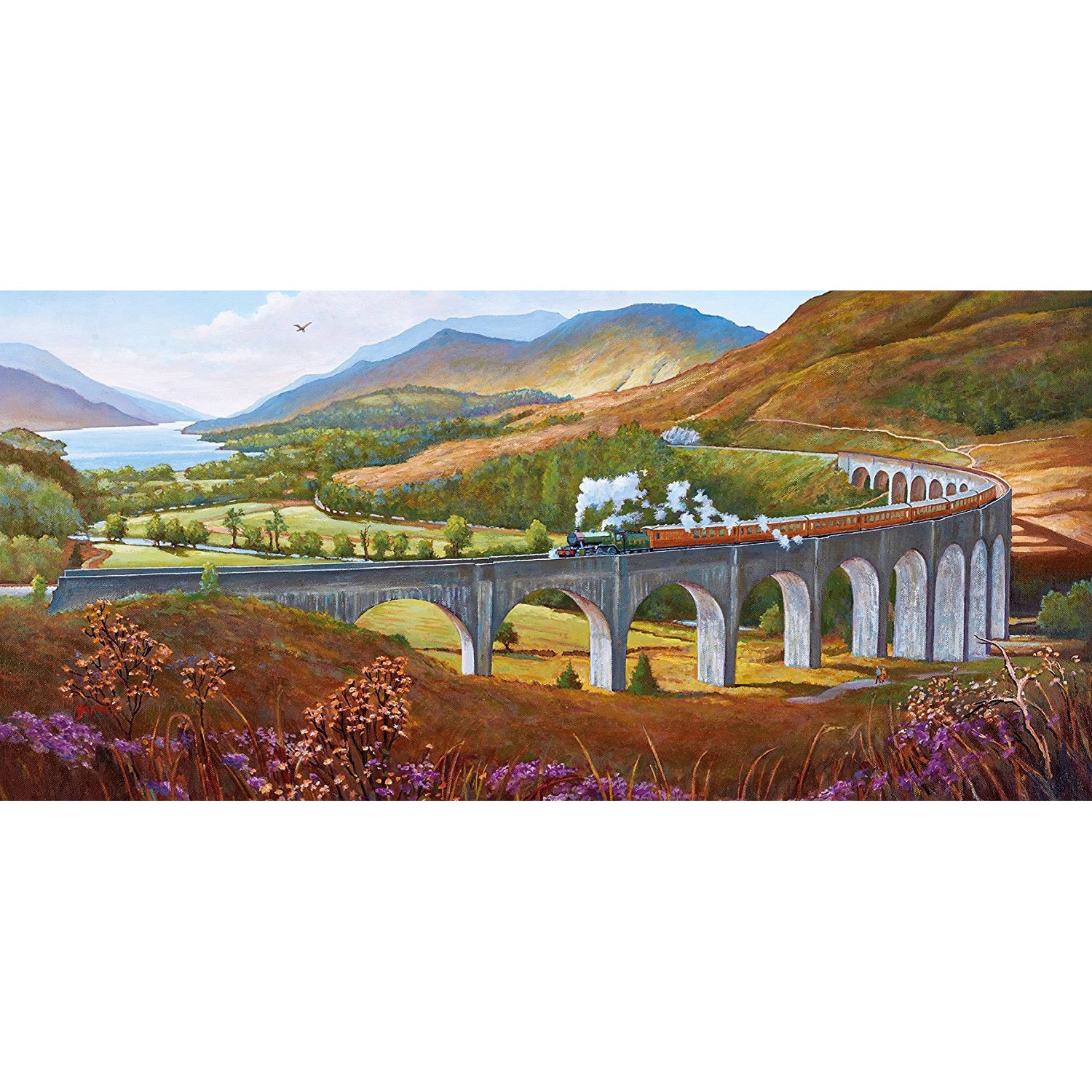 Puzzle panoramic Gibsons - Mike Jeffries: Glenfinnan Viaduct, 636 piese (57571)