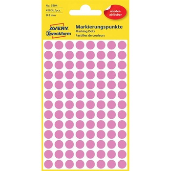 Etichete Avery Zweckform 3594, buline lila, diametru 8 mm Etichete Avery Zweckform 3594, buline lila, diametru 8 mm