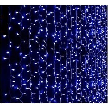 Instalatie ploaie pentru Craciun cu led pentru interior - 140 beculete albastre 0,5mx2m Instalatie ploaie pentru Craciun cu led pentru interior - 140 beculete albastre 0,5mx2m