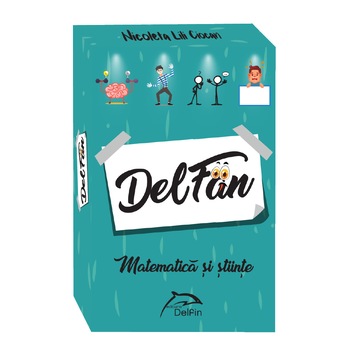 DelFan - Matematica. Joc cu 64 de cartonase ce contine 4 arii super distractive: Cultura generala, mima, descriere verbala si desen DelFan - Matematica. Joc cu 64 de cartonase ce contine 4 arii super distractive: Cultura generala, mima, descriere verbala si desen