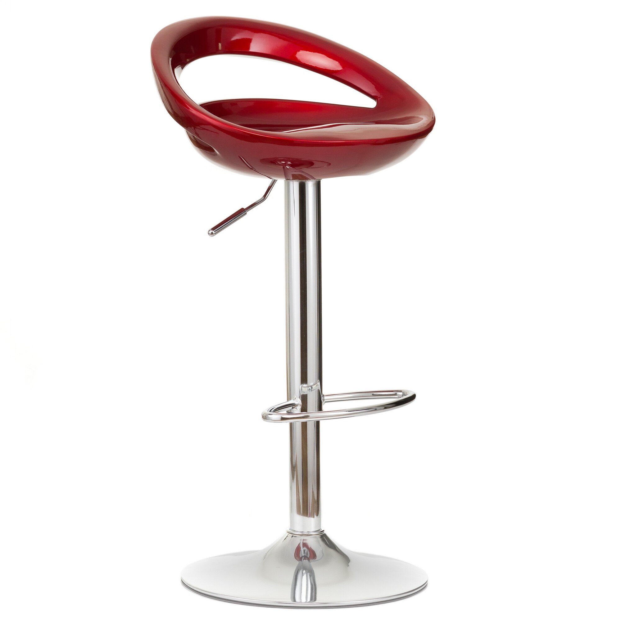 Scaun bar LUNGO Bordo, cu spatar, baza rotunda cromata, rotativ 360