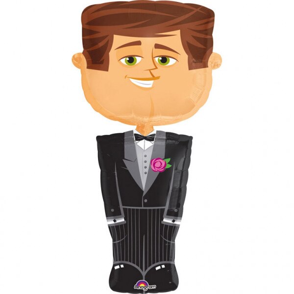 Balon folie Nunta Mire Groom airwalker - 66 x 127cm