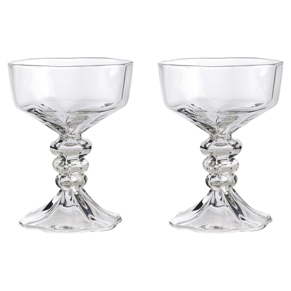 Set de 2 cupe de sampanie SORANA, lucrate manual, handmade