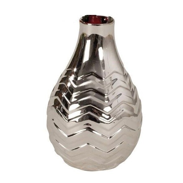 Vaza ceramica argintie 16 cm