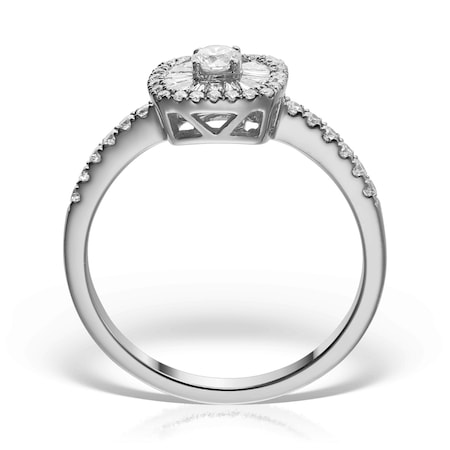 scrap Idol land Inel logodna din aur alb 18K, diamante transparente de 0.3 carate, Teilor,  marime 48 - eMAG.ro