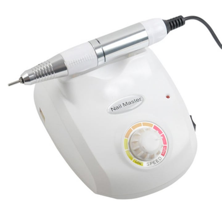 Freza Electrica Profesionala Unghii Perfect Nail Drill White A200, 30.000 Rpm , cu Pedala, Alb