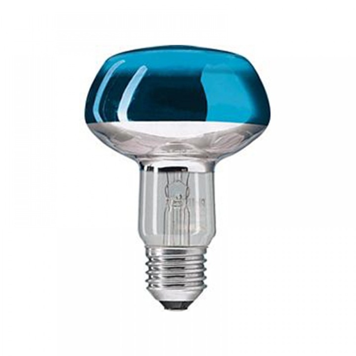 Рефлекторна крушка Tungsram, синя, R80, E27, 40W