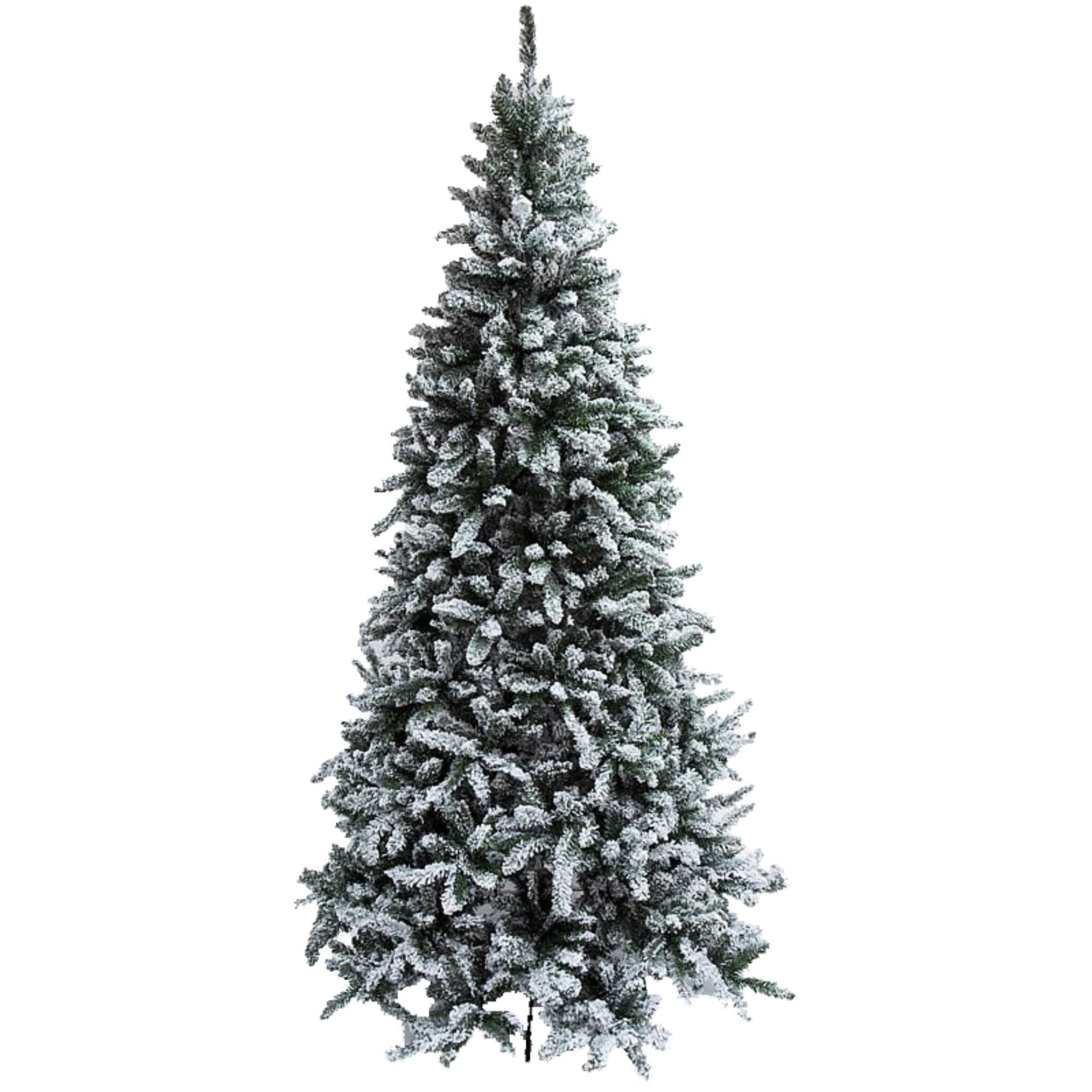 Brad artificial premium cu zapada Flock Tree Deluxe, Royal Christmas, 300 cm