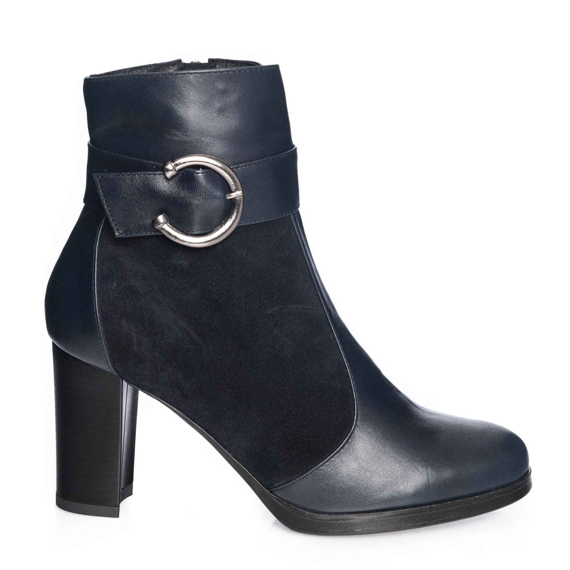 Ghete dama din piele naturala - Blu Antilopa + Box - GX25 BAB