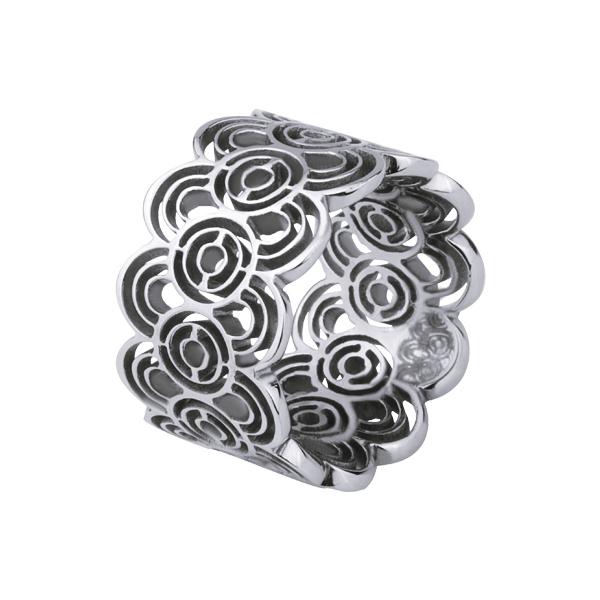 Inel elegant din otel inox - BeSpecial 6438, 18,5 mm (8,5 US), Argintiu