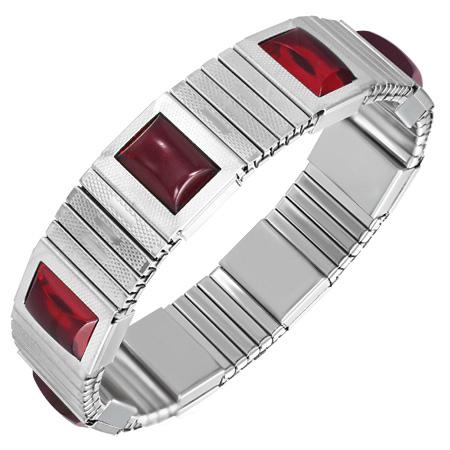 Bratara elastica cu pietre semipretioase si otel - BeSpecial 2205, 20, Multicolor
