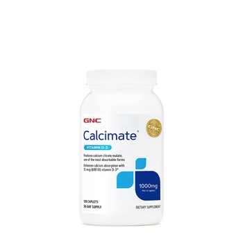 GNC Calcimate® 1000 with Vitamin D-3, Calciu cu Vitamina D-3, 120 tb GNC Calcimate® 1000 with Vitamin D-3, Calciu cu Vitamina D-3, 120 tb
