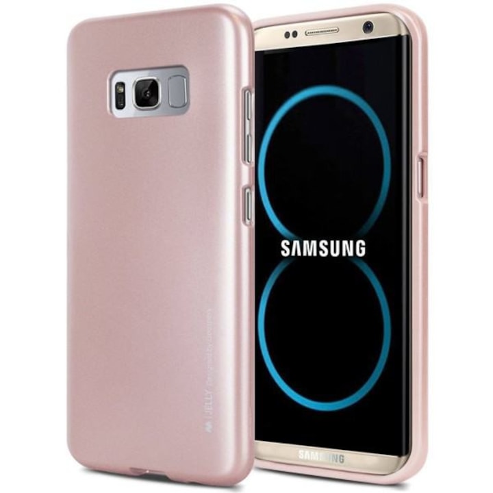 Защитен калъф за Samsung Galaxy S8, Удароустойчив, Silicon TPU Rose-Gold