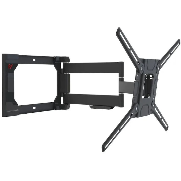 Стойка за стена Barkan 4400, За плосък / извит телевизор, 4 движения, 40"-80", 50 кг, Черна