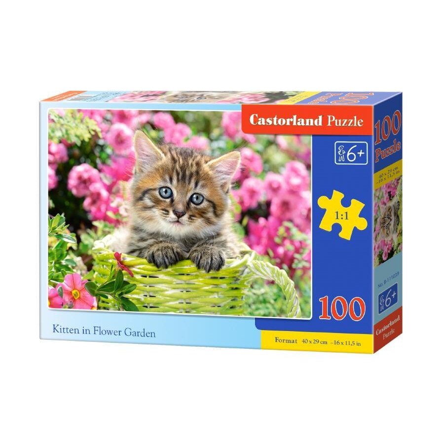 Puzzle 100 piese Pisicuta in Gradina 111039, Castroland