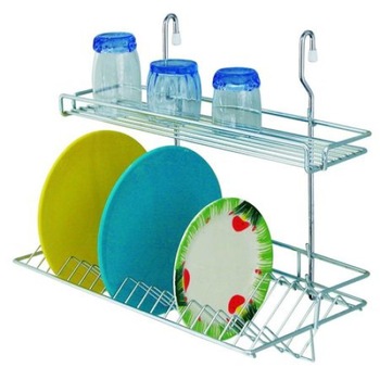 Suport cu agatatoare pentru vase si pahare, pe 2 nivele Soda Home, 49x30x44 cm, CR4032 Suport cu agatatoare pentru vase si pahare, pe 2 nivele Soda Home, 49x30x44 cm, CR4032