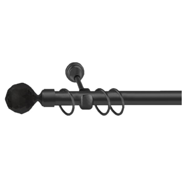 Galerie simpla Kula Crystal Negru, grosime 19mm,negru, 240 cm