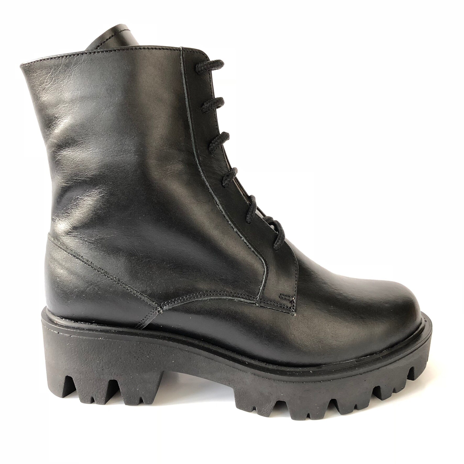 Ghete dama 115A, Negre, Piele Naturala
