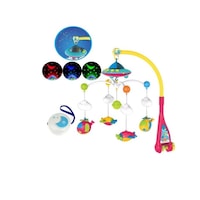 Carusel pentru patut cu lumina de veghe MagStar, Primul Contact, 108 melodii , 4 brate viu colorate cu diferite jucarii