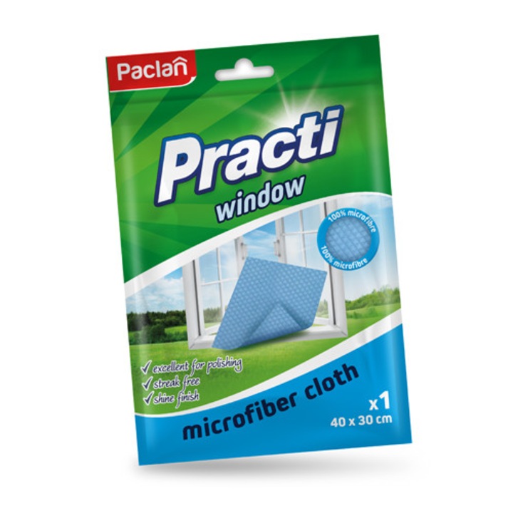 Микрофибърна кърпа за прозорци Paclan Practi Window 40смx30см 1бр