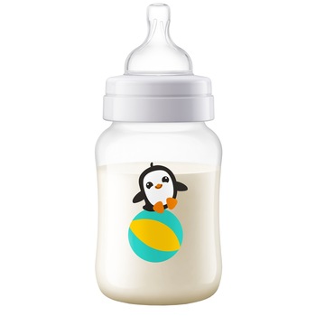 Biberon Classic+ Philips Avent SCF821/11, cu tetita debit lent, 1 luna+, 260 ml, Transparent Biberon Classic+ Philips Avent SCF821/11, cu tetita debit lent, 1 luna+, 260 ml, Transparent