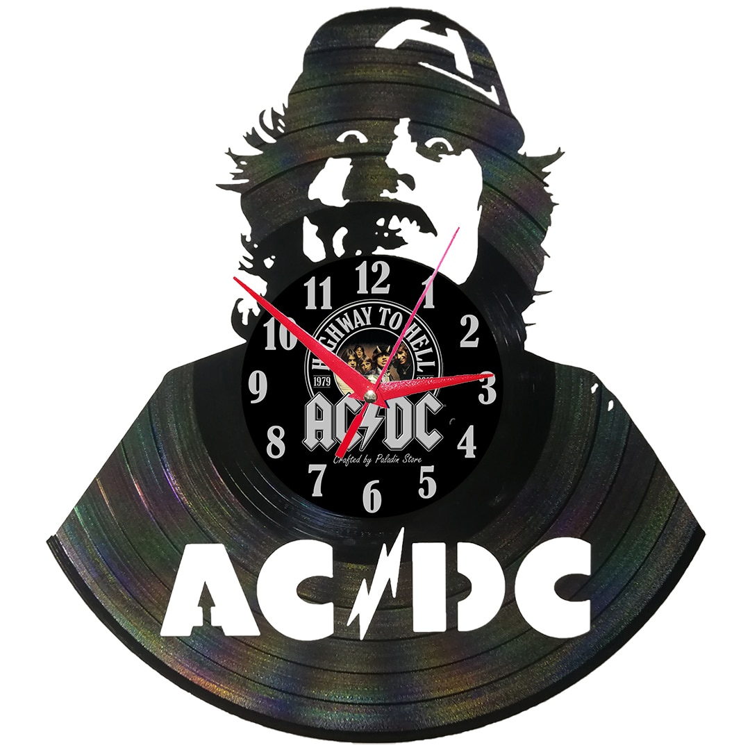 Ceas de perete disc vinil - ACDC Angus Young