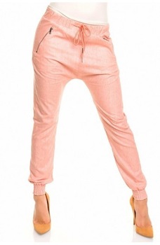 Pantaloni dama,cu snur in talie de culoare roz Pantaloni dama,cu snur in talie de culoare roz