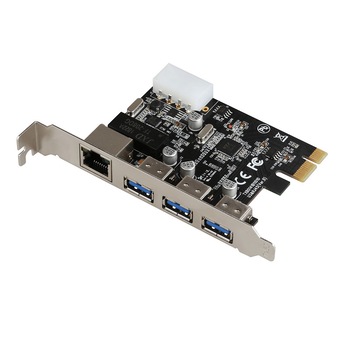 Card PCI-Express, extensie pentru 3x USB 3.0 + 1x Gigabit LAN, HOPE R Card PCI-Express, extensie pentru 3x USB 3.0 + 1x Gigabit LAN, HOPE R