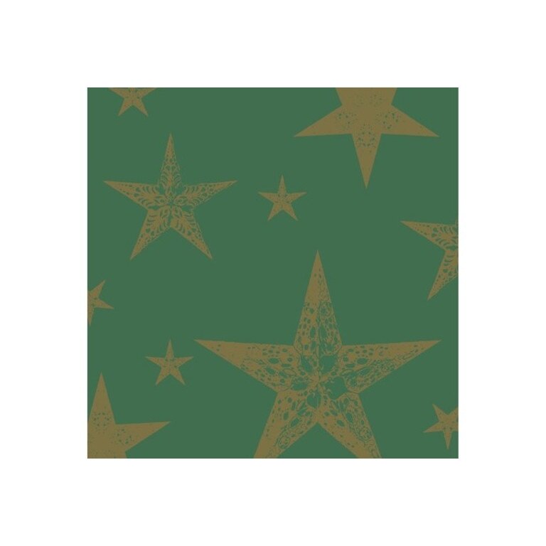Servetel Duni Craciun, My Star verde inchis, impaturit in4, 40x40 cm, 12 buc