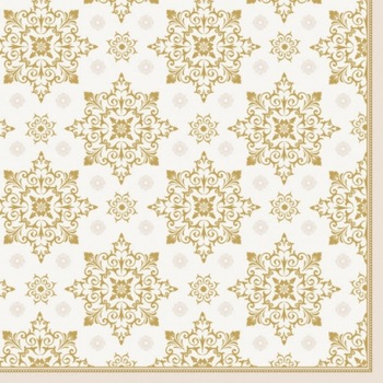Servetel Duni Craciun, X-Mas deco crem, impaturit in 4, 40x40x cm, 12 buc Servetel Duni Craciun, X-Mas deco crem, impaturit in 4, 40x40x cm, 12 buc