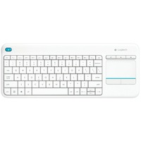Tastatura Wireless Logitech K400 Plus White, Touchpad, USB, White