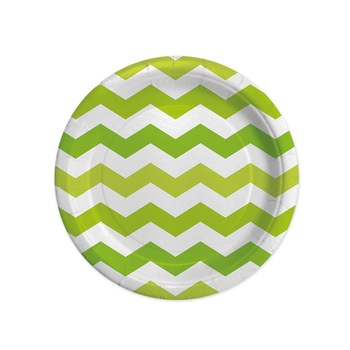 Farfurii 18 cm Zig Zag Verde 8 bucati/set Big Party Farfurii 18 cm Zig Zag Verde 8 bucati/set Big Party