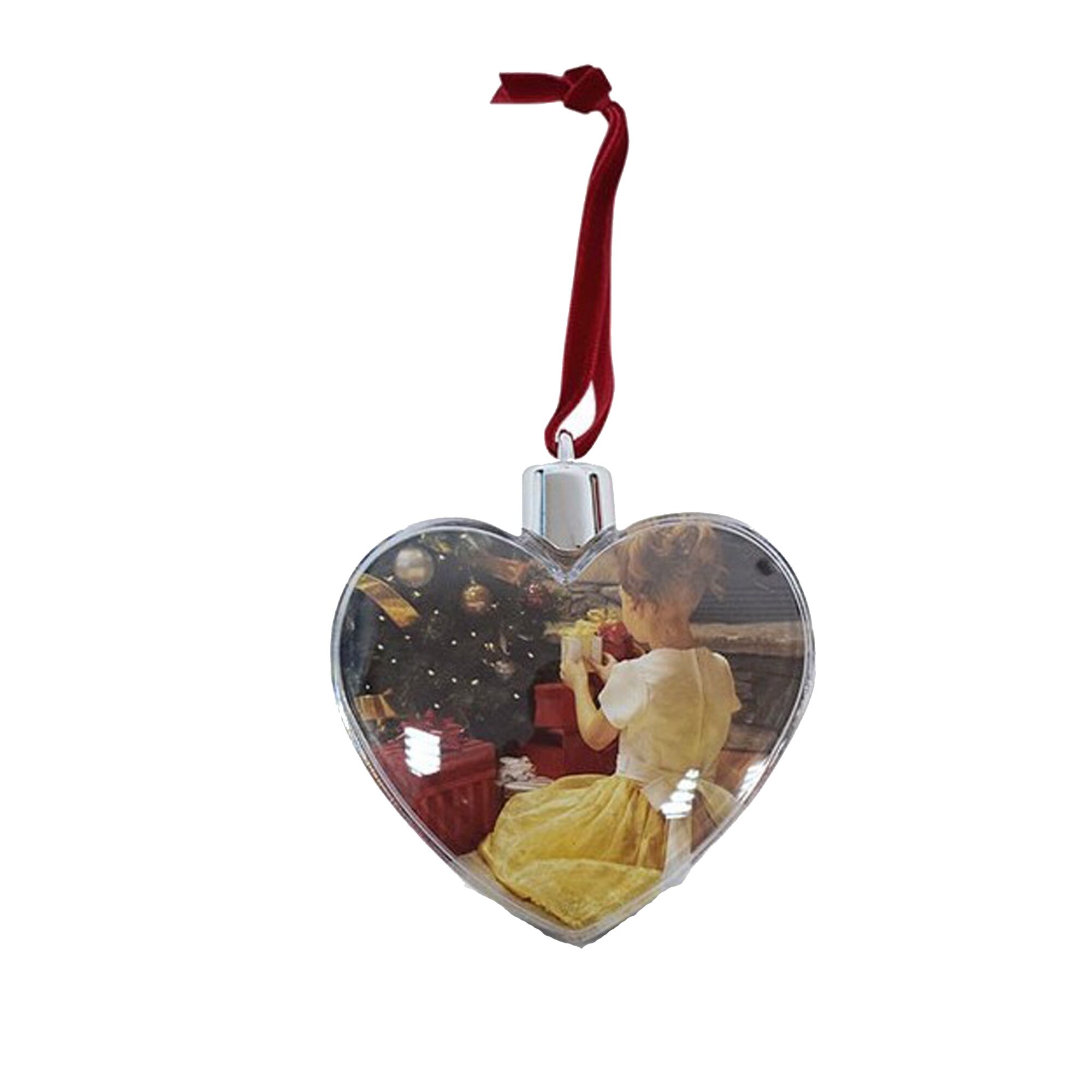 Set 10 Globuri de brad personalizabile, inima